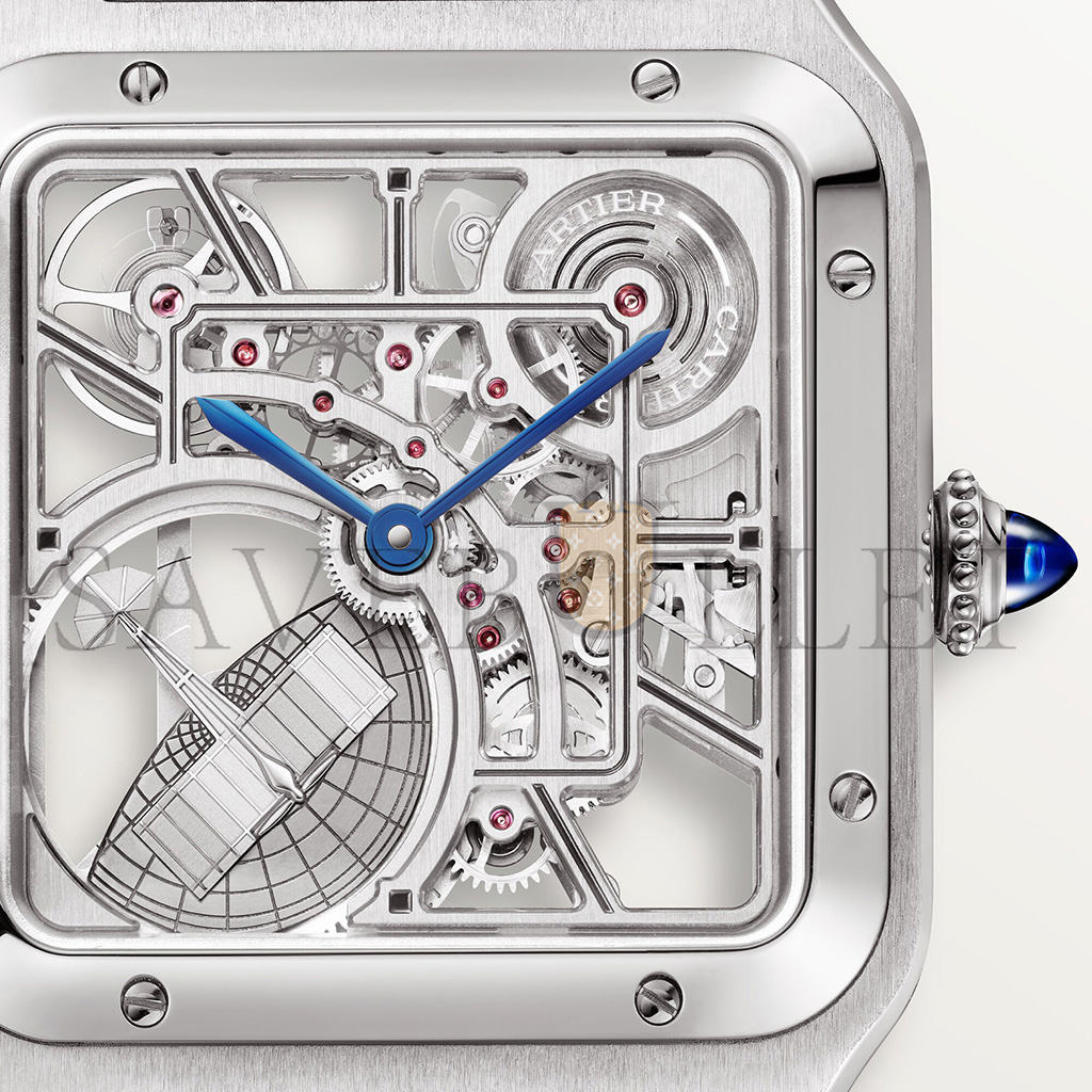 CARTIER SANTOS-DUMONT SKELETON WATCH WITH MICRO-ROTOR WHSA0032